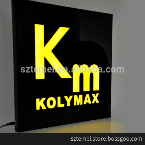 black acrylic light box